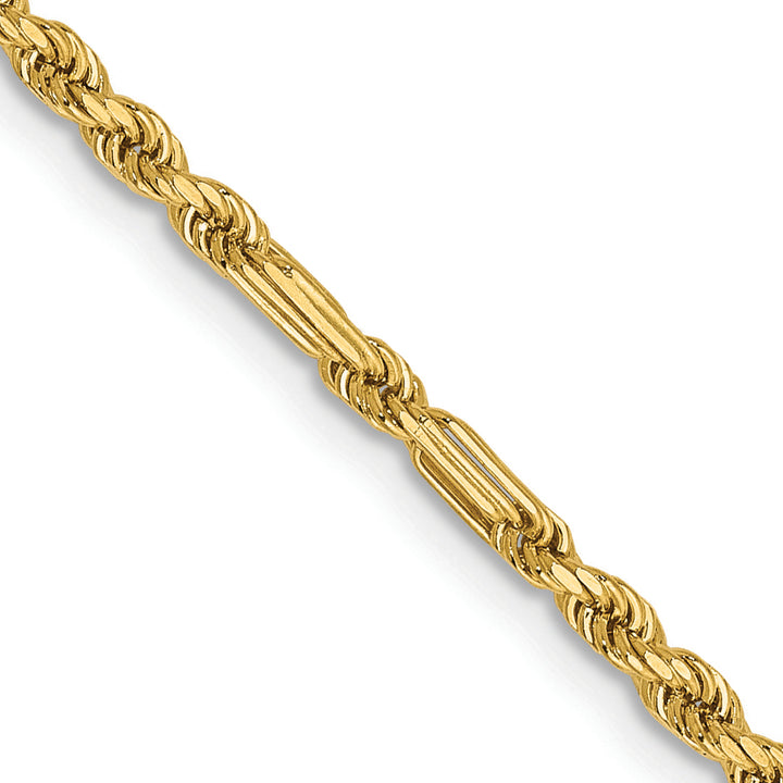 14k 2.25mm D/C Milano Rope Chain