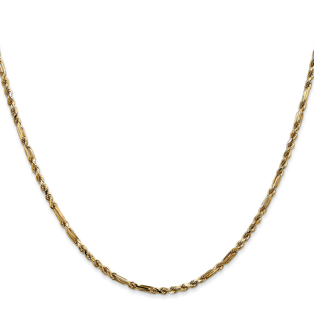 14k 2.25mm D/C Milano Rope Chain