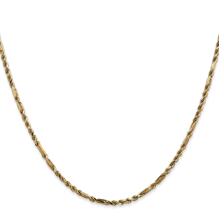 14k 2.25mm D/C Milano Rope Chain