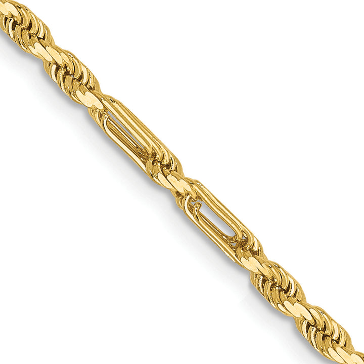14k 2.5mm D/C Milano Rope Chain