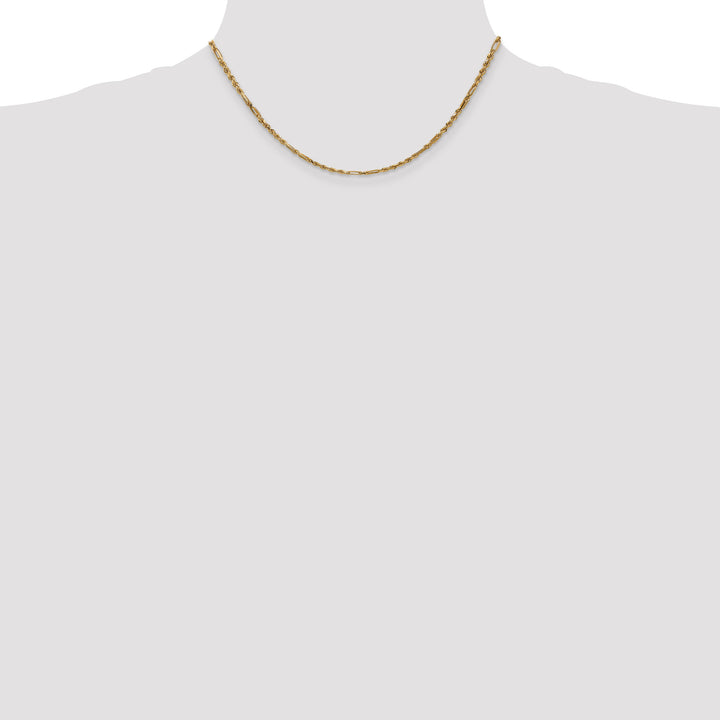 14k 2.5mm D/C Milano Rope Chain