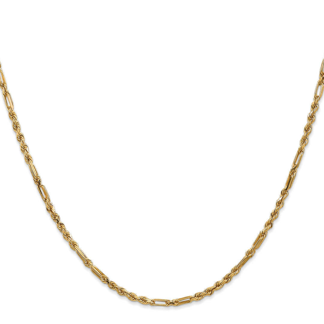 14k 2.5mm D/C Milano Rope Chain