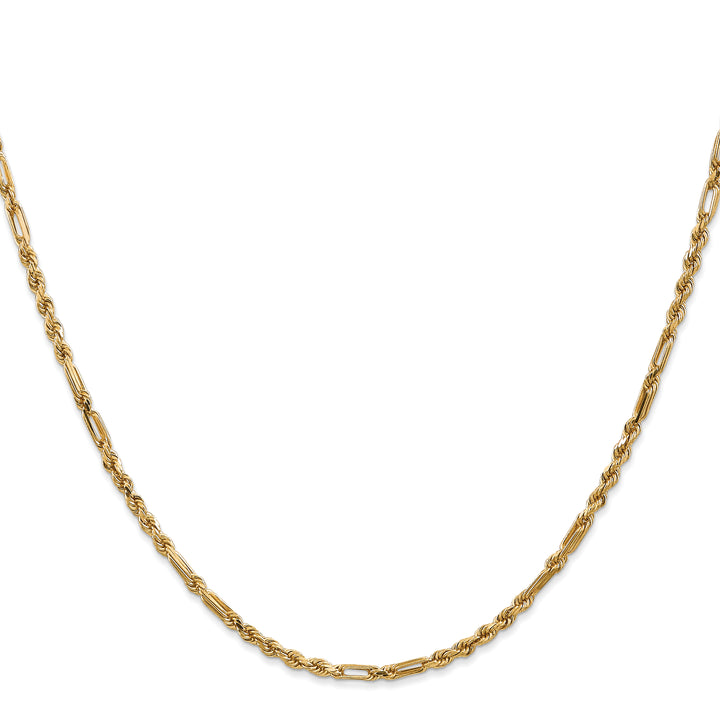 14k 2.5mm D/C Milano Rope Chain