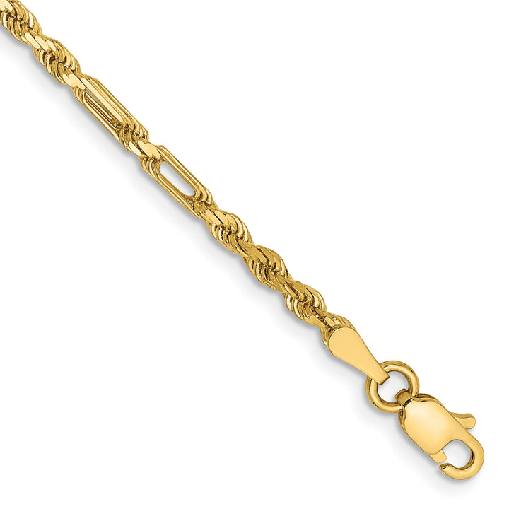 14k 2.5mm D/C Milano Rope Chain