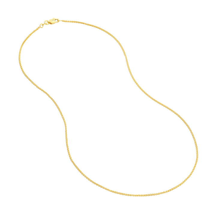 1.25mm Wheat Chain with Lobster Lock