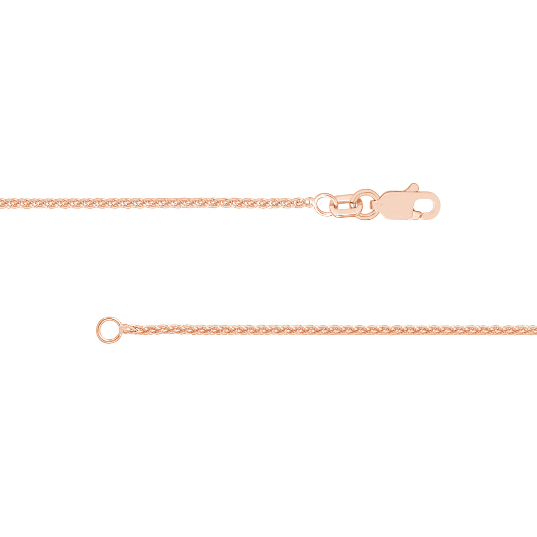 1.25mm Wheat Chain with Lobster Lock