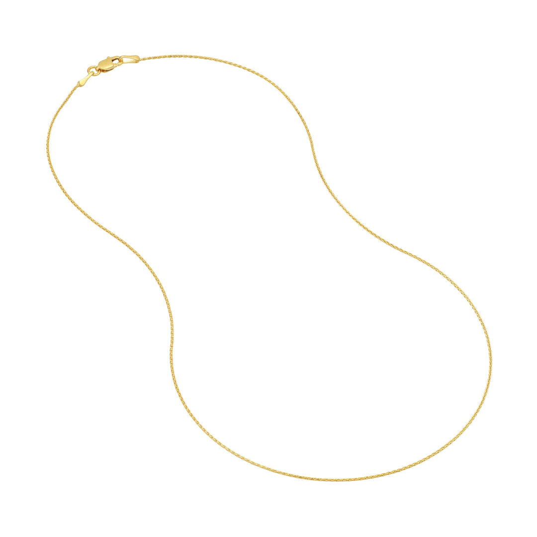 0.85mm D/C Round Wheat Chain with Lobster Lock