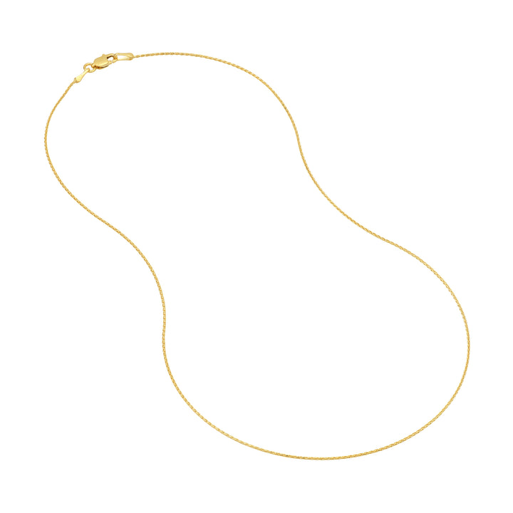 0.85mm D/C Round Wheat Chain with Lobster Lock