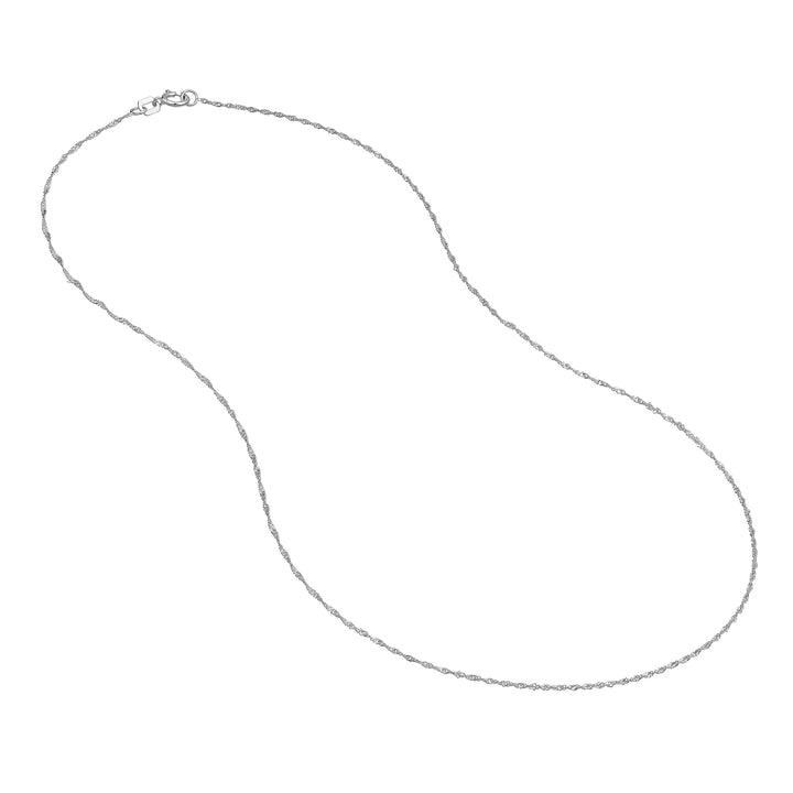 1mm Singapore Chain with Spring Ring
