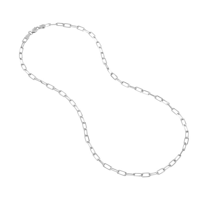3.1mm Paper Clip Chain with Lobster Lock