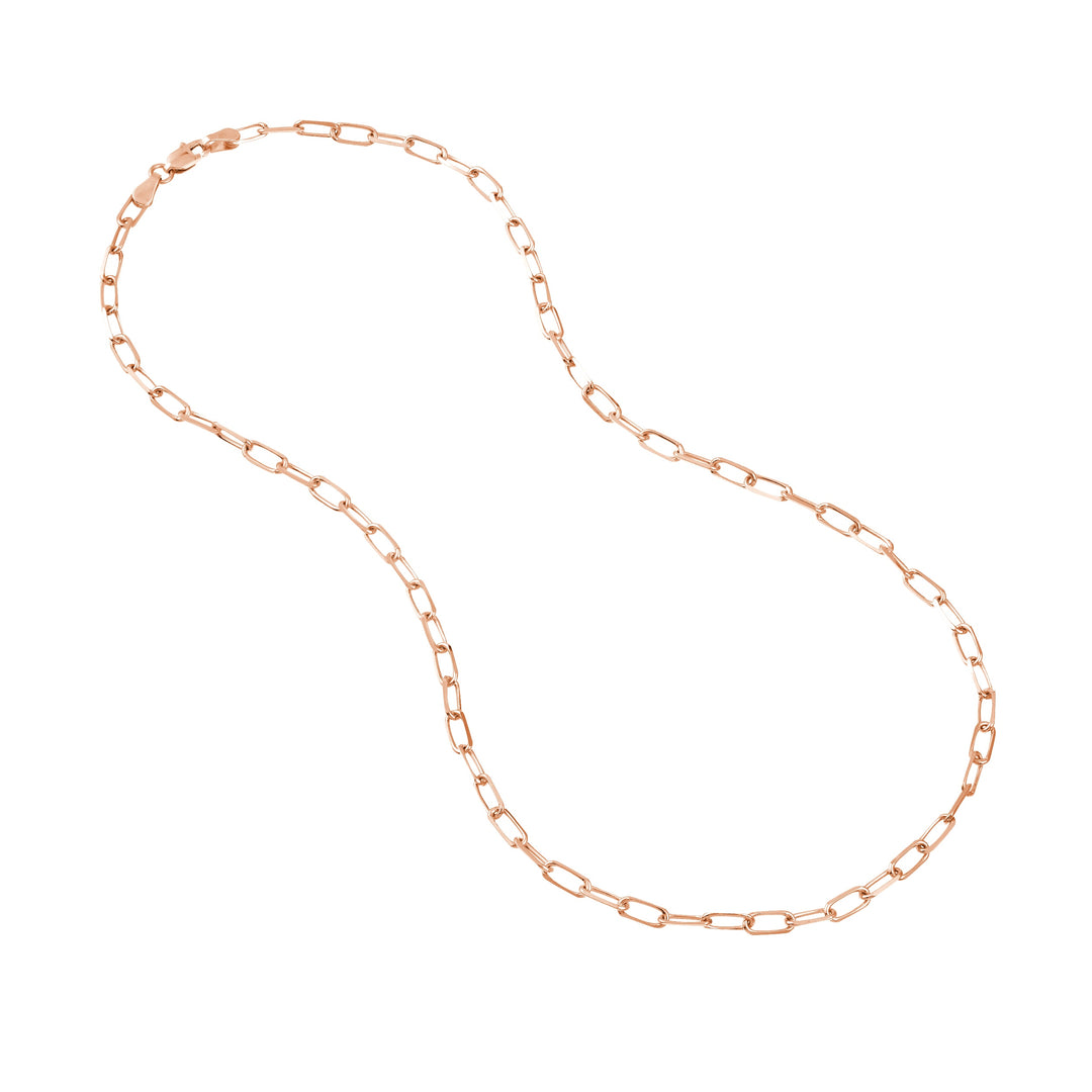 3.1mm Paper Clip Chain with Lobster Lock