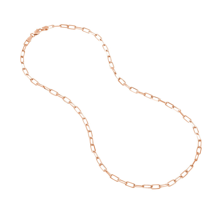 3.1mm Paper Clip Chain with Lobster Lock