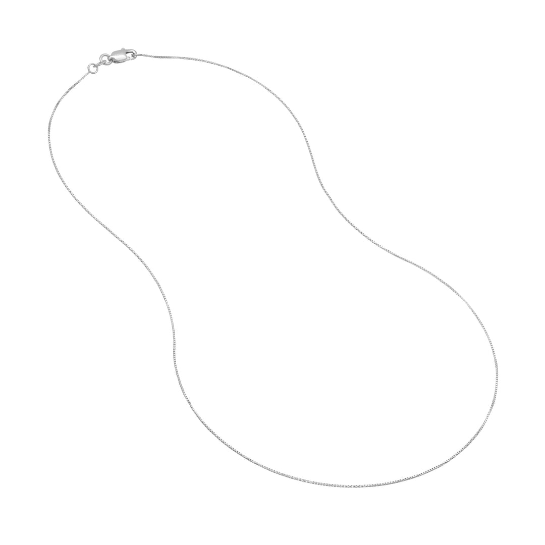 0.55mm Box Chain with Lobster Lock and Quality Tag