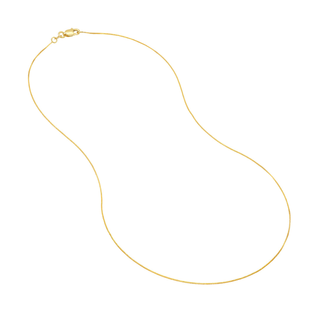 0.55mm Box Chain with Lobster Lock and Quality Tag