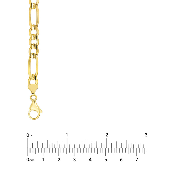 7.2mm Light Concave Figaro Chain Pear Shape Lock EndCap