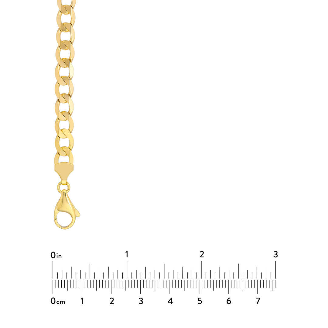 7.2mm Light Open Curb Chain with Lobster Lock