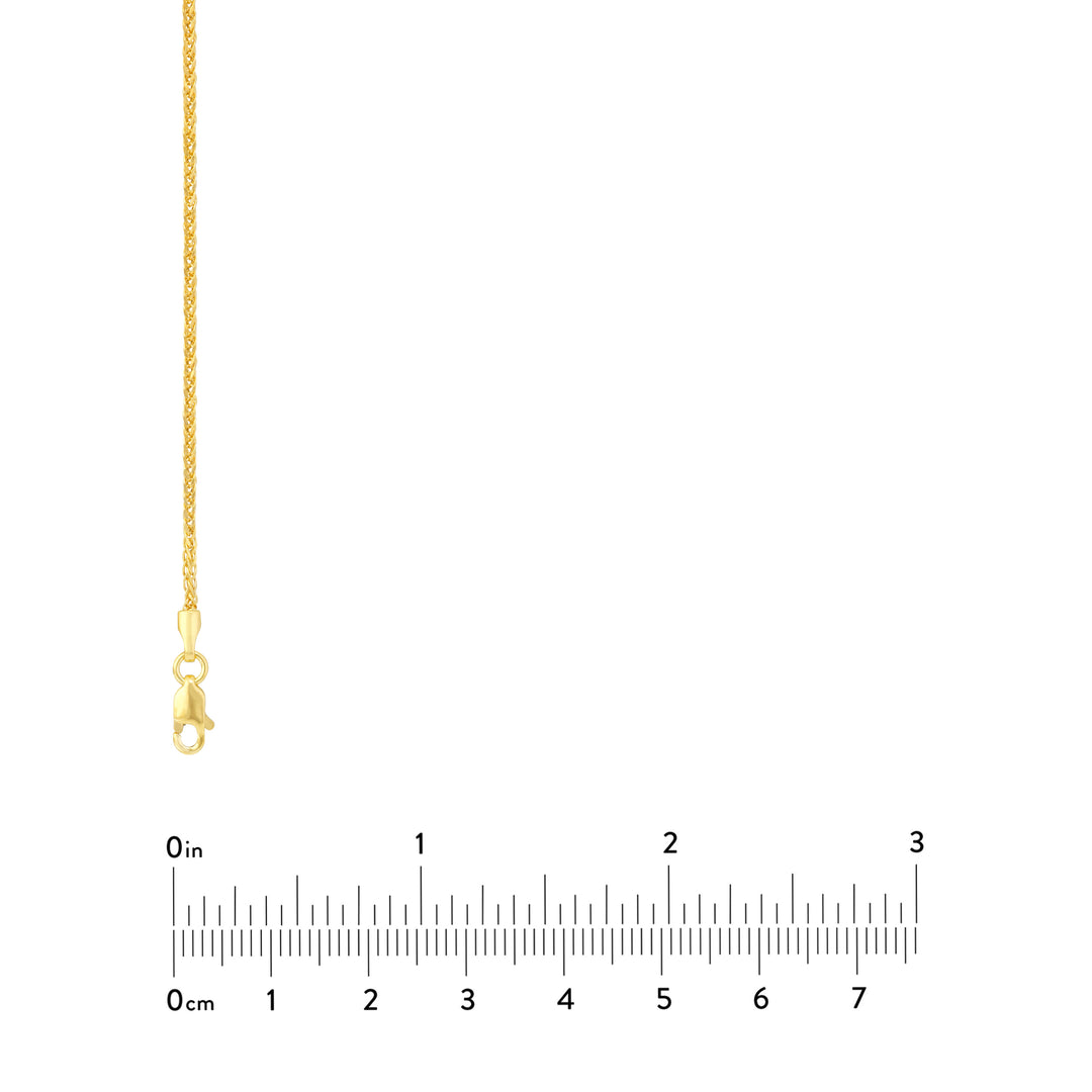 1.75mm Square Wheat Chain with Lobster Lock