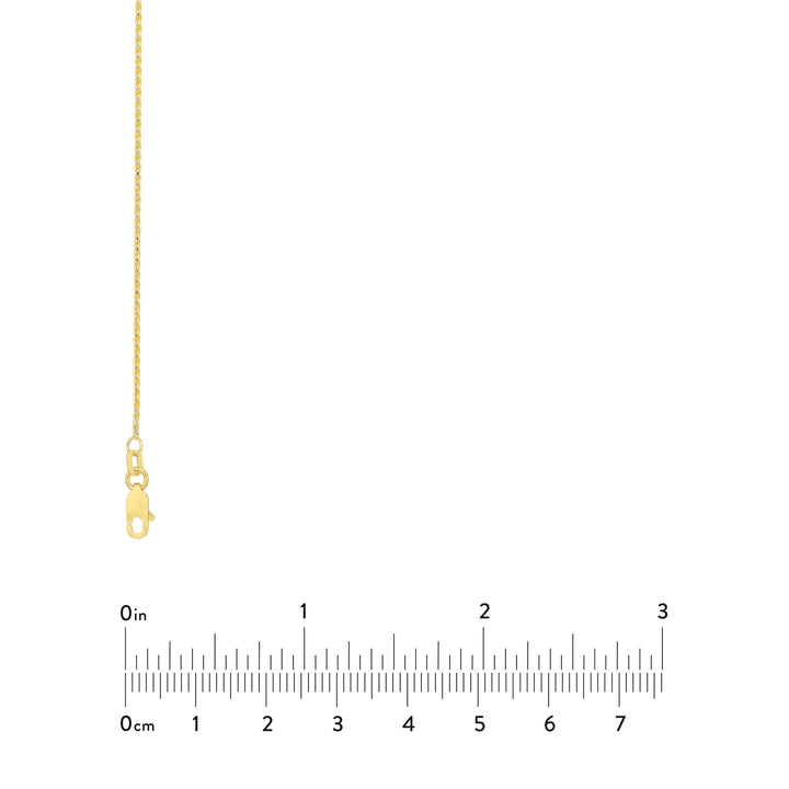 1.20mm Two-Tone Pavé Wheat Chain with Lobster Lock