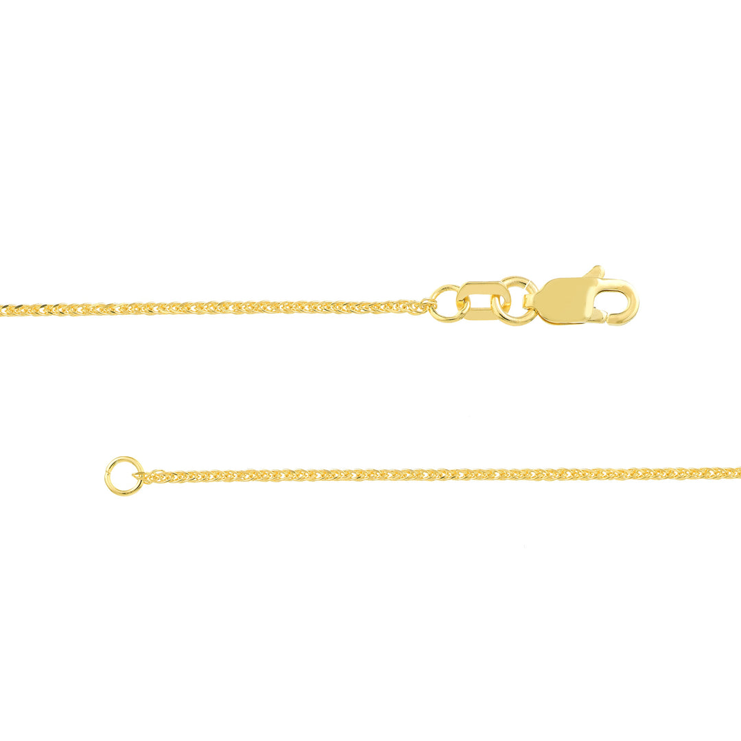 0.85mm D/C Square Wheat Chain with Lobster Lock
