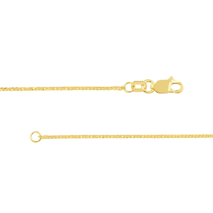 0.85mm D/C Square Wheat Chain with Lobster Lock