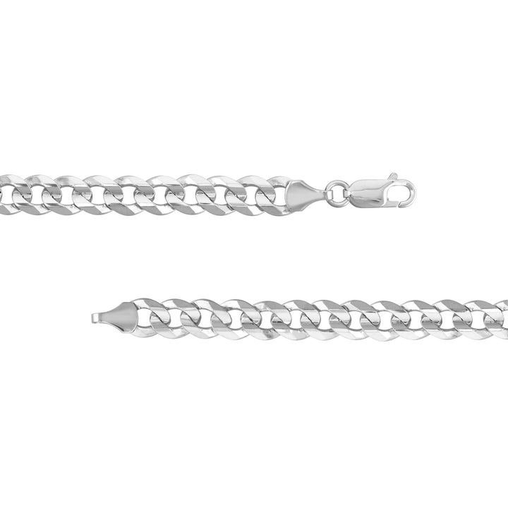 Sterling Silver 7.05 Cuban Curb Chain with Lobster Lock
