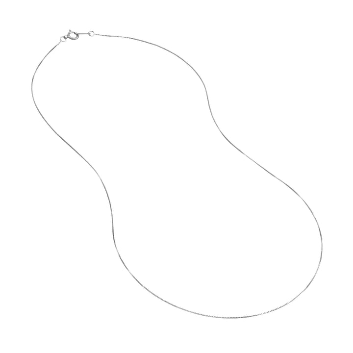 0.55mm Box Chain with Spring Ring and Q-Tag