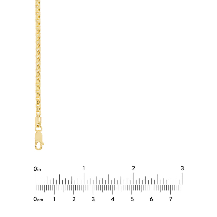 3.4mm D/C Round Box Chain with Lobster Lock End Caps