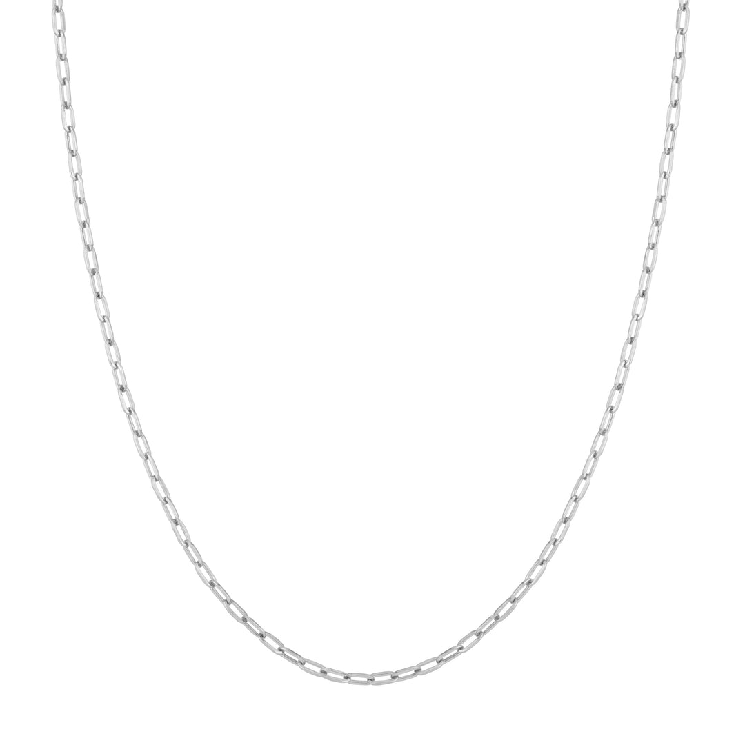 2.5mm Paper Clip Chain with Pear Shape Lock
