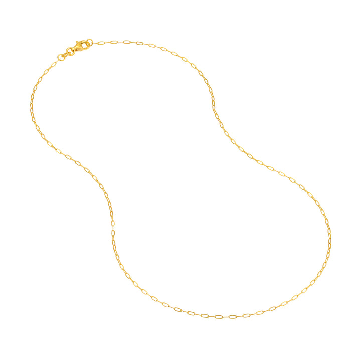 1.30mm Paper Clip Chain with Pear Shape Lobster Lock