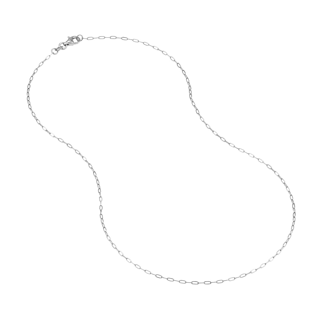 1.30mm Paper Clip Chain with Pear Shape Lobster Lock