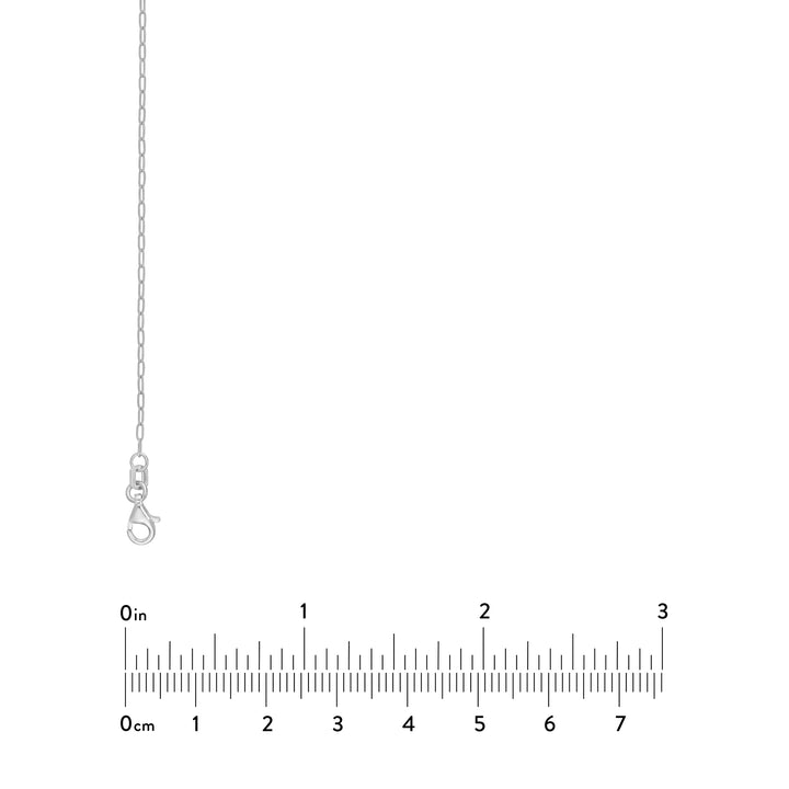 1.30mm Paper Clip Chain with Pear Shape Lobster Lock