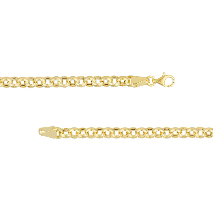 5.2mm Hollow Rolo Chain with Pear Lobster Lock