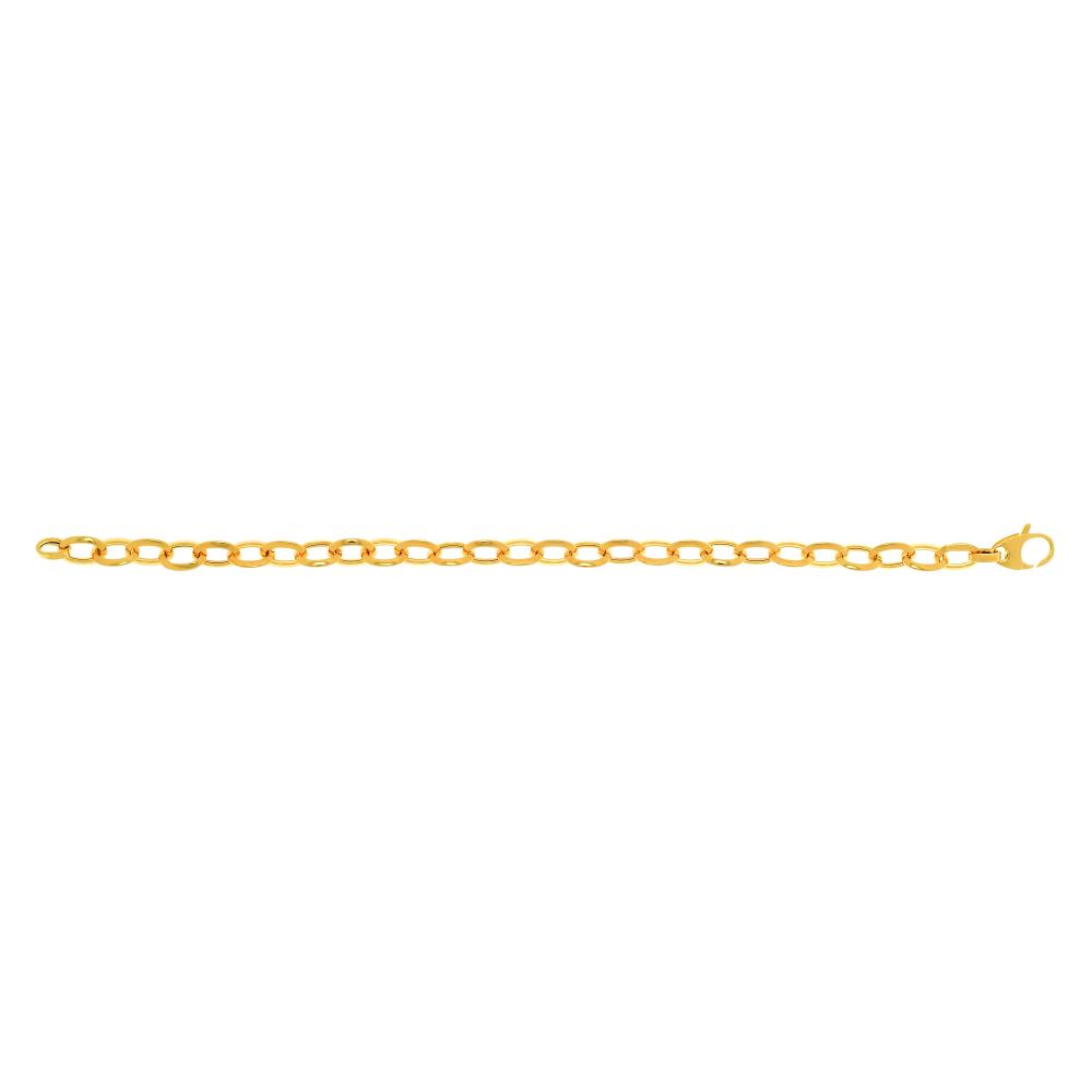 14K Gold Polished Mini Oval Link Chain