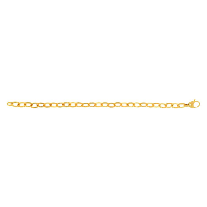 14K Gold Polished Mini Oval Link Chain