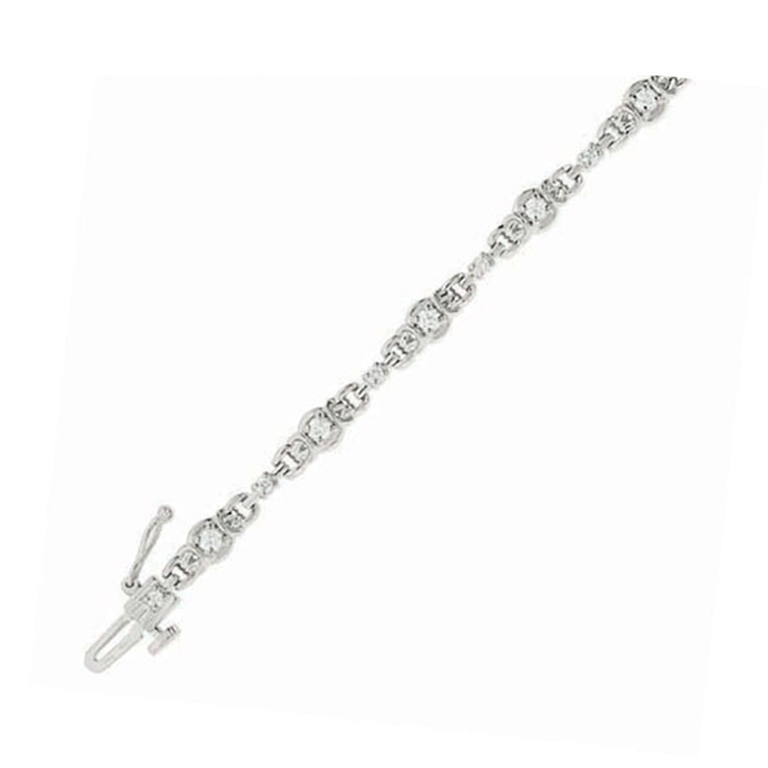14Kt White Gold Diamond 5Ctw Bracelet