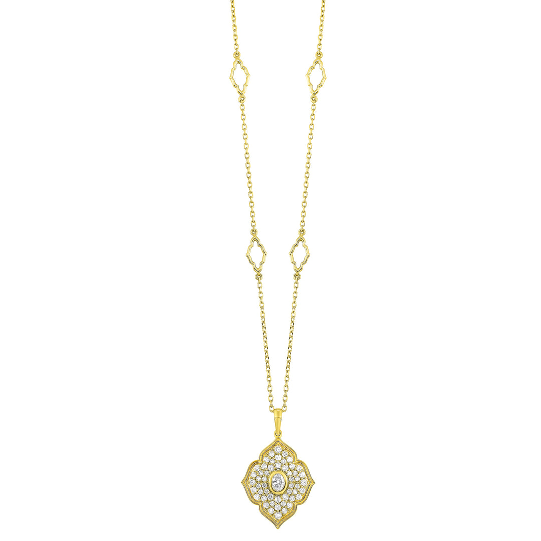 14Kt Yellow Gold Diamond 1/2Ctw Necklace