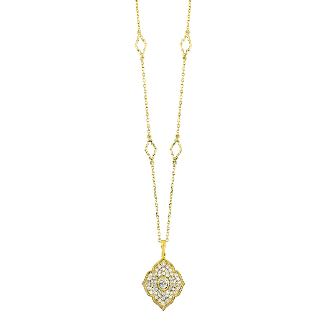 14Kt Yellow Gold Diamond 1/2Ctw Necklace
