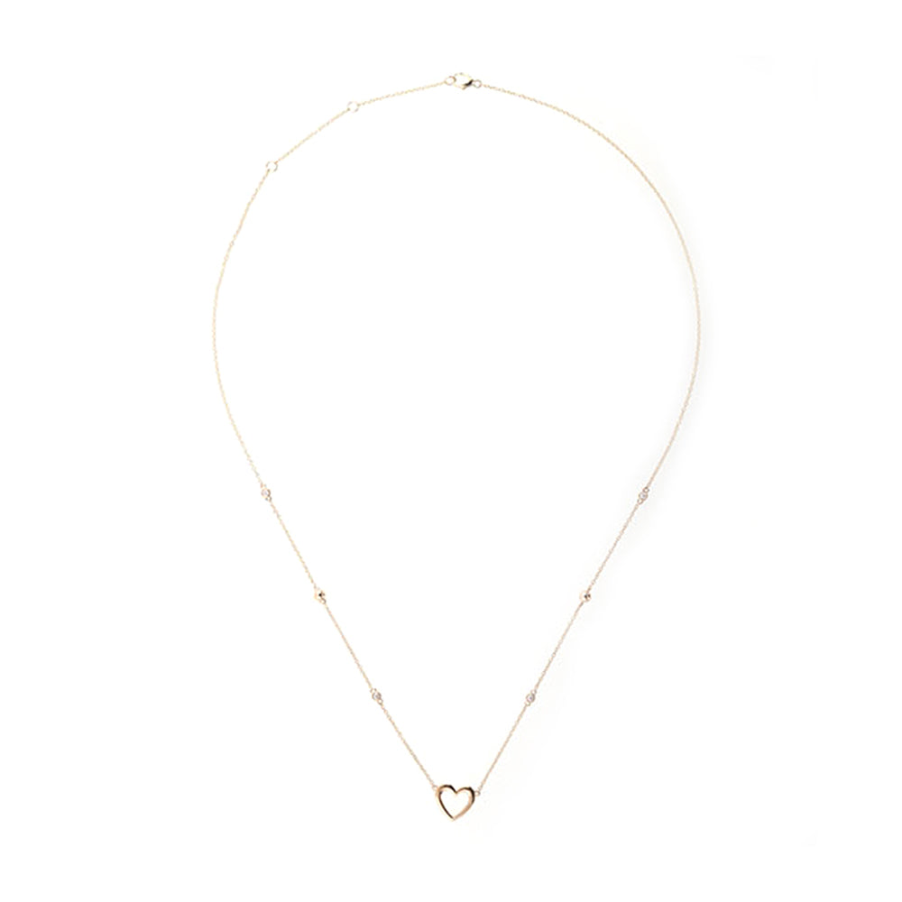 14Kt Yellow Gold Diamond 1/20Ctw Necklace