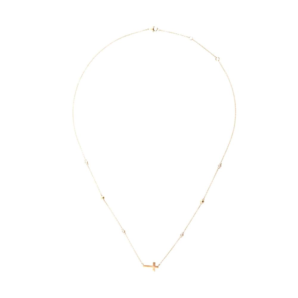 14Kt Yellow Gold Diamond 1/20Ctw Necklace