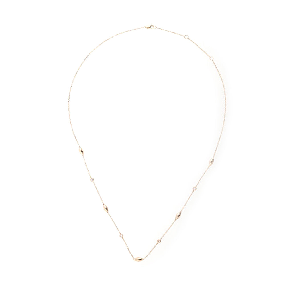 14Kt Yellow Gold Diamond 1/8CTW Necklace