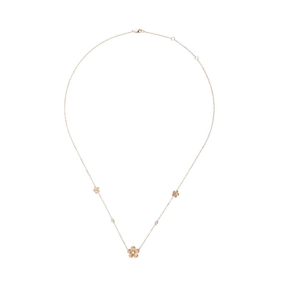 14Kt Yellow Gold Diamond 1/20Ctw Necklace