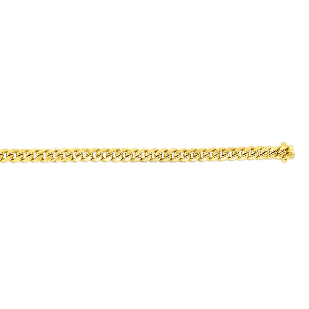 14K Gold 24"" 5mm Semi-Solid Miami Cuban Chain
