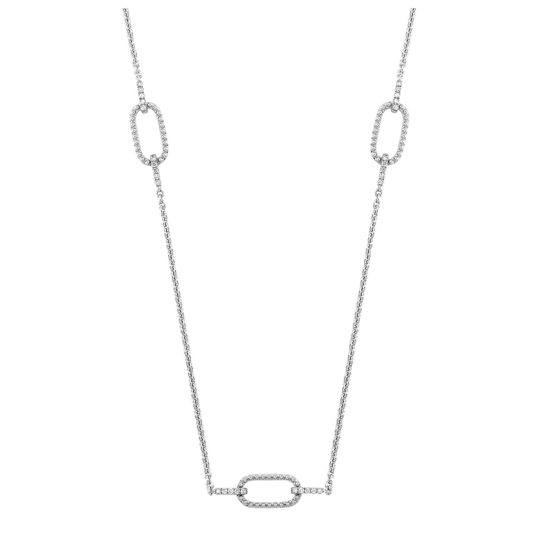 Silver Diamond 1/10Ctw Necklace