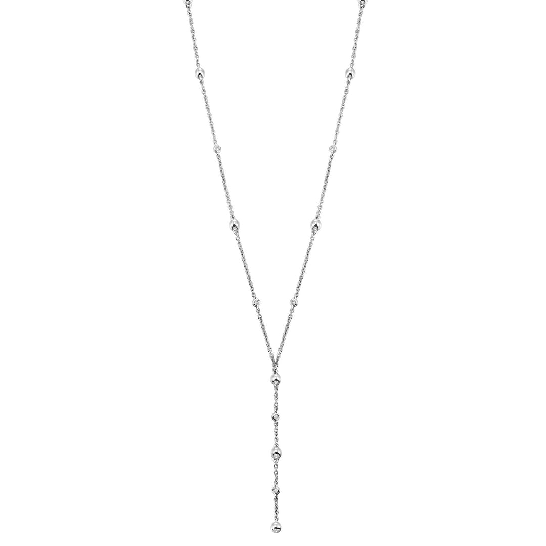 Silver Diamond 1/10Ctw Necklace