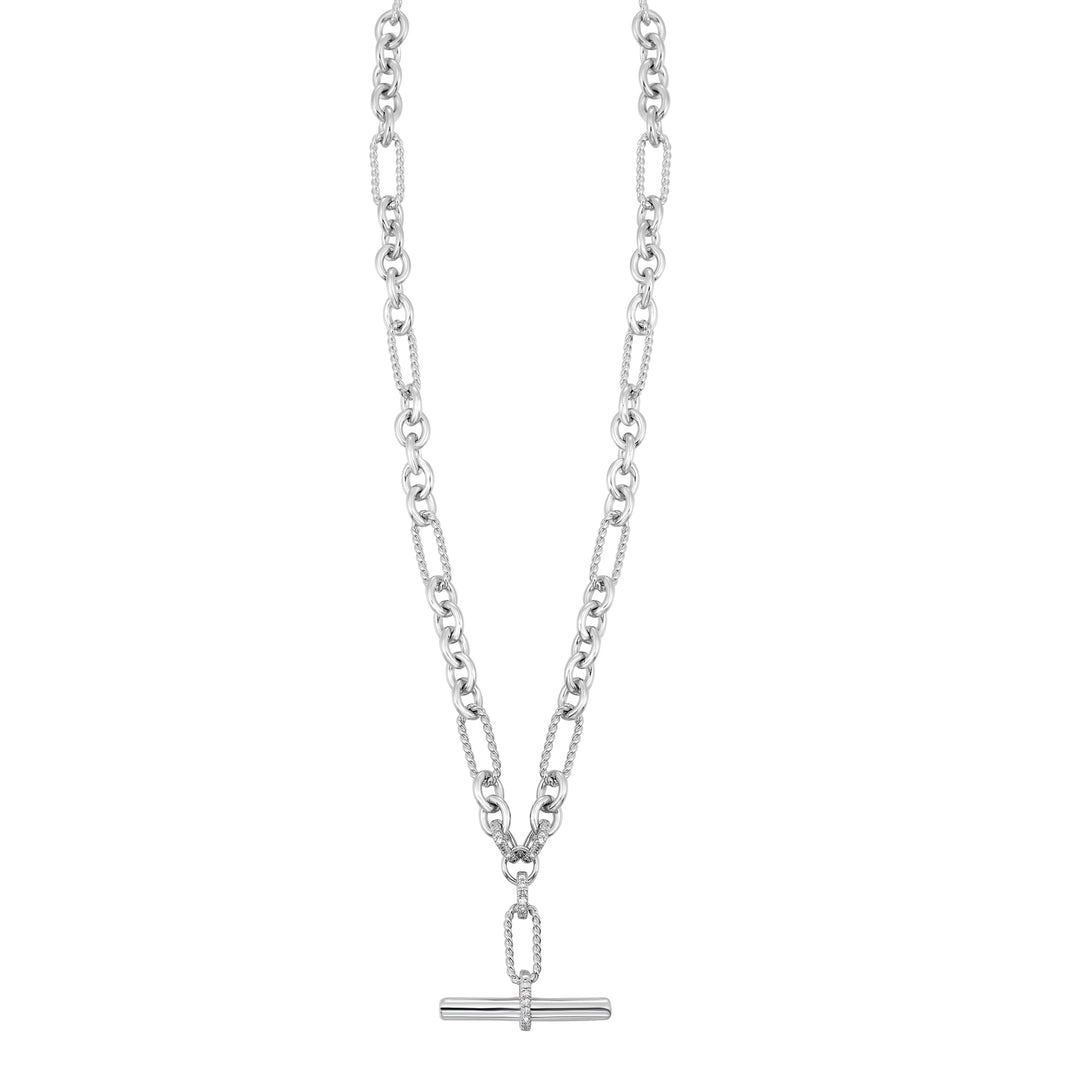 Silver Diamond 1/5Ctw Necklace