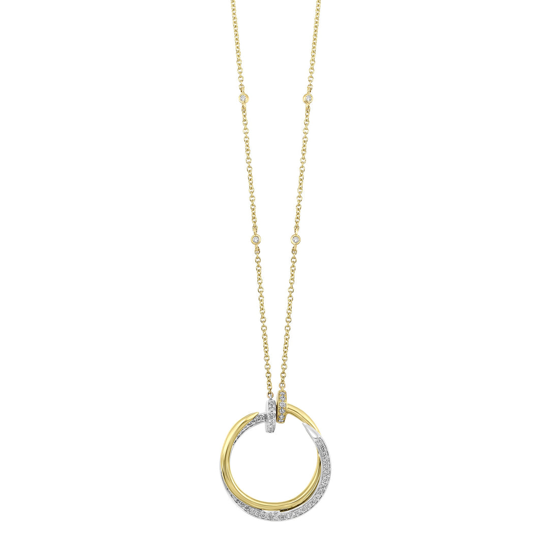 14Kt White Yellow Gold Diamond 1/3Ctw Necklace