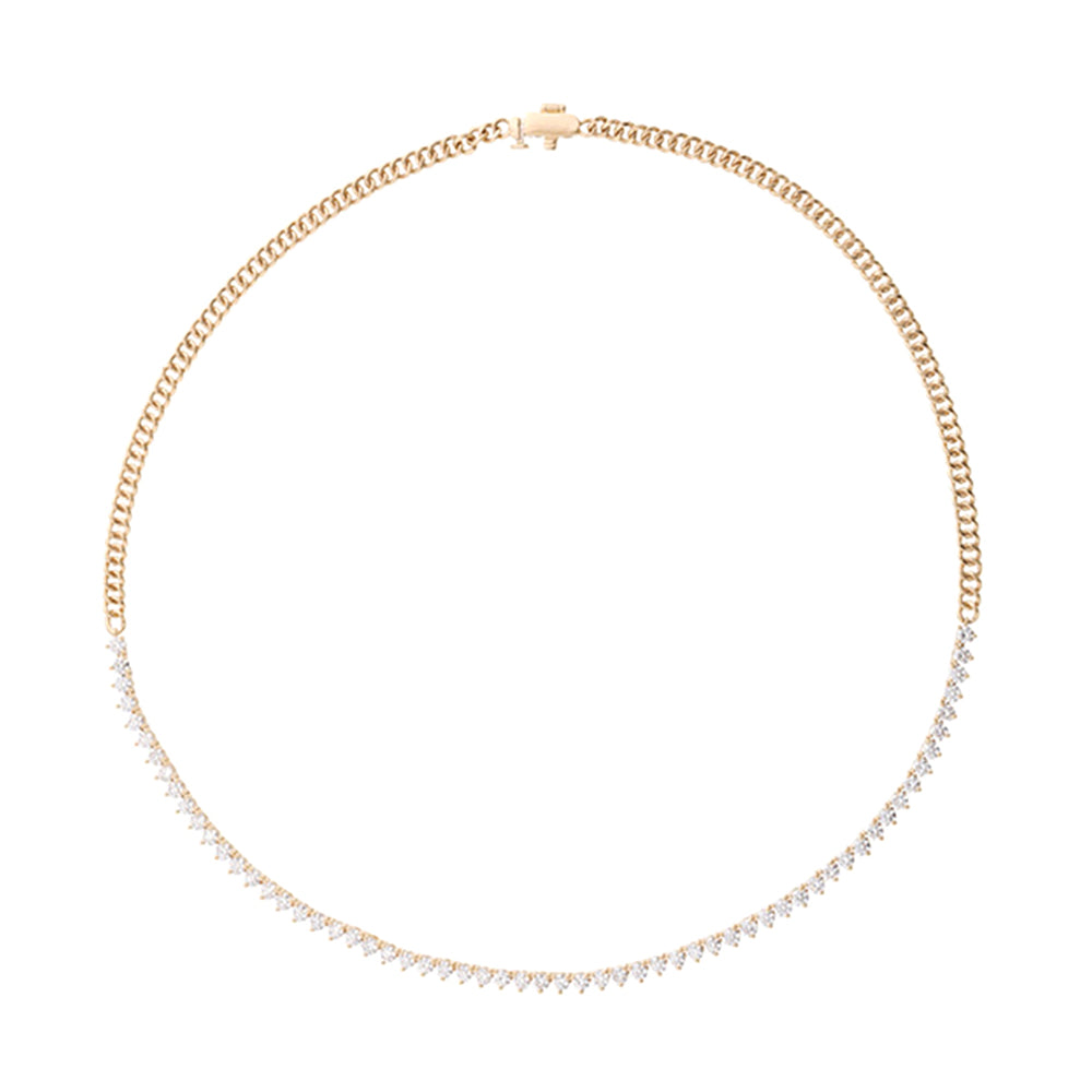 14Kt Yellow Gold Diamond 5 5/8Ctw Necklace