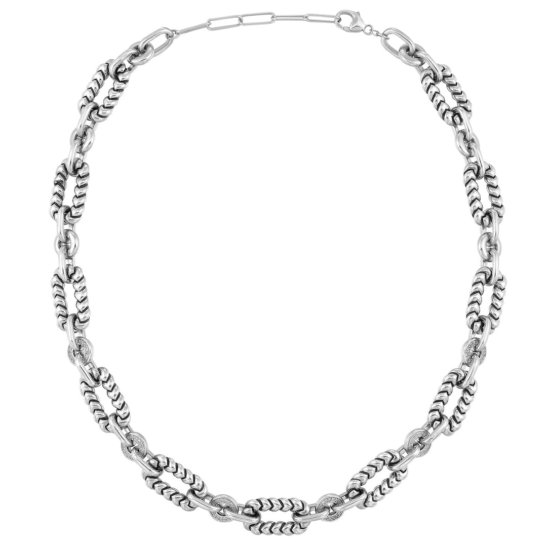 Silver Diamond 1/4Ctw Necklace