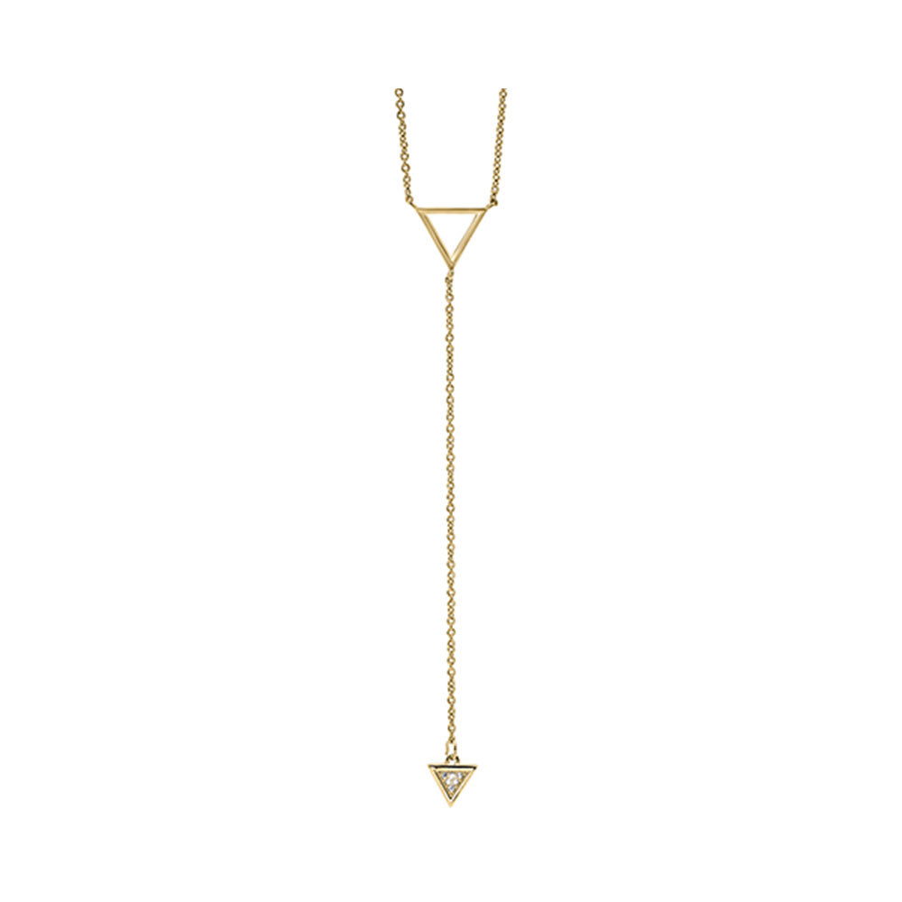 14Kt Yellow Gold Diamond 1/25Ctw Necklace