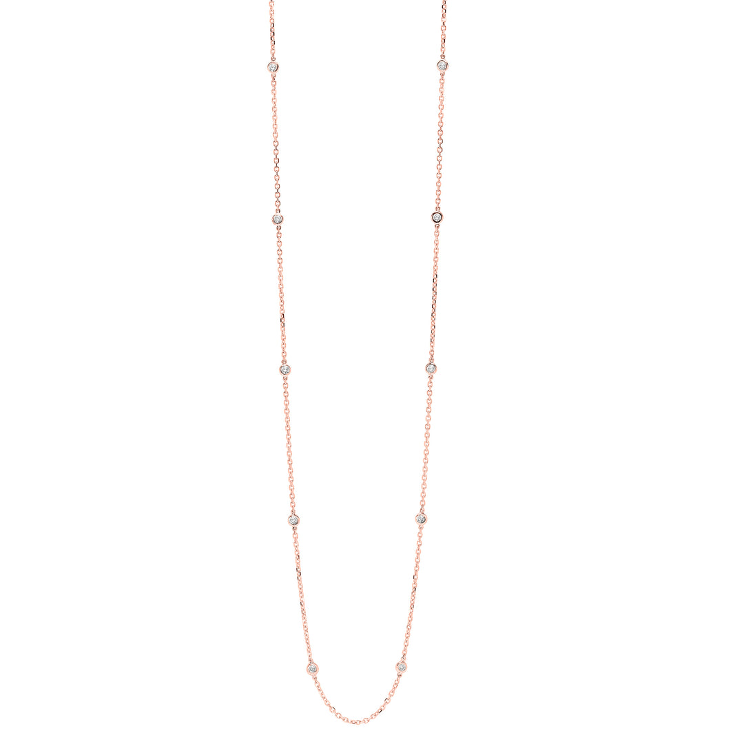 14Kt Rose Gold Diamond 1/4Ctw Necklace